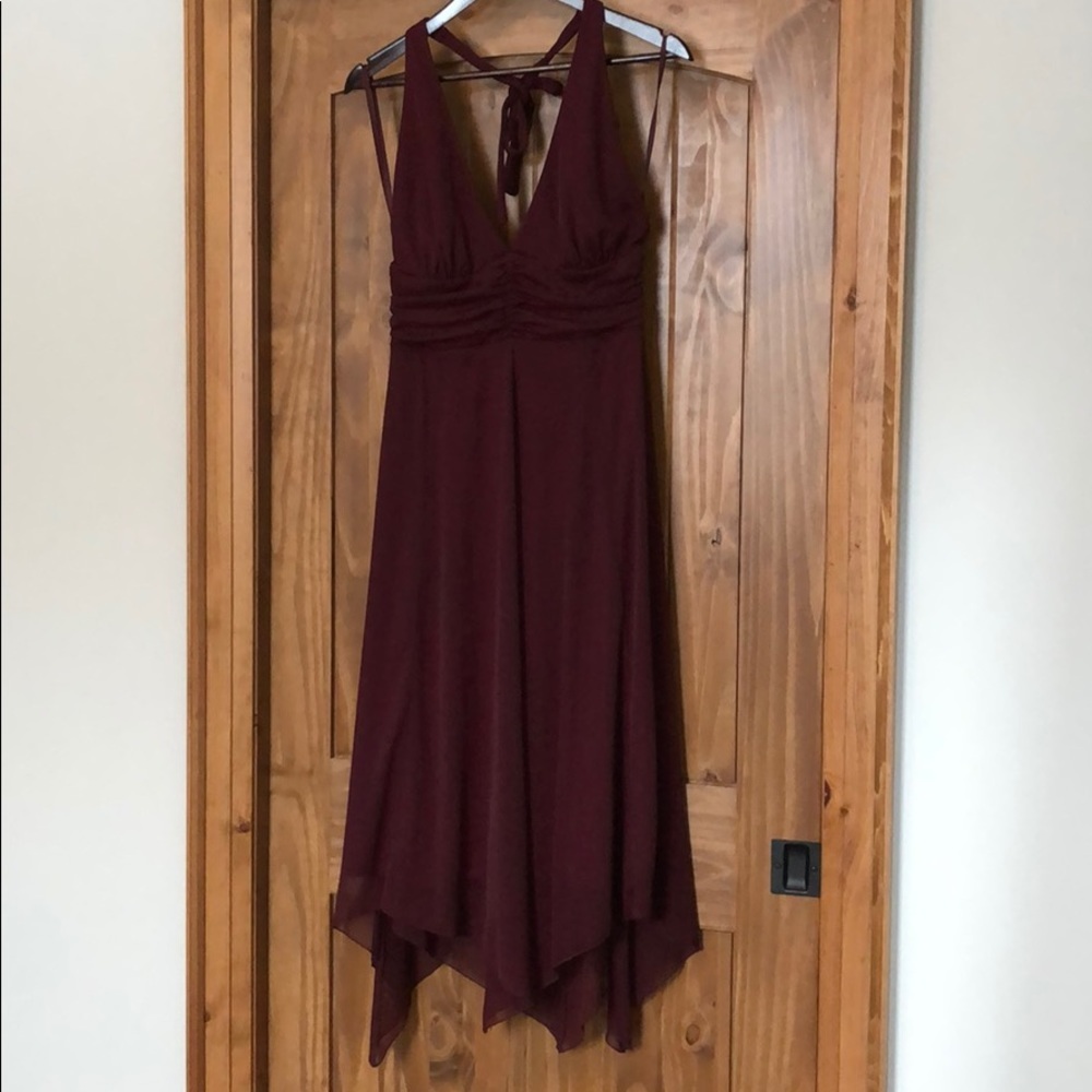 La Chateau Burgundy Dress